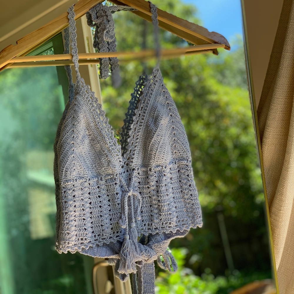 Purple Crochet Halter Top - Kendall & Kylie